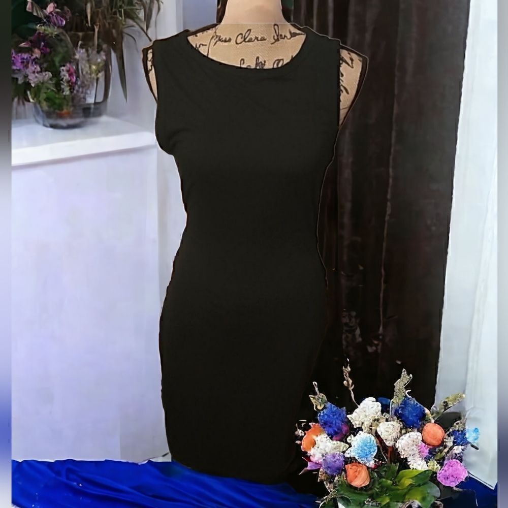 Black Bodycon Stretch Dress Size M NWOT